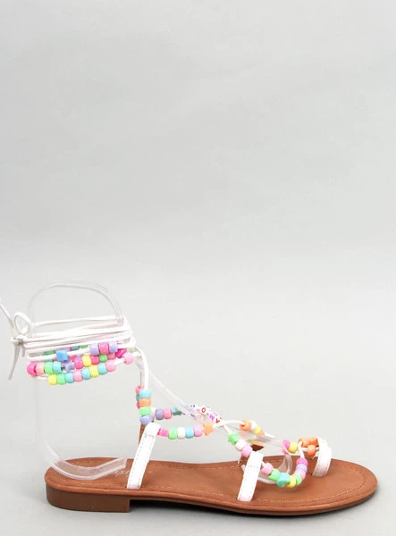 Rzymianki z koralikami MEGH WHITE