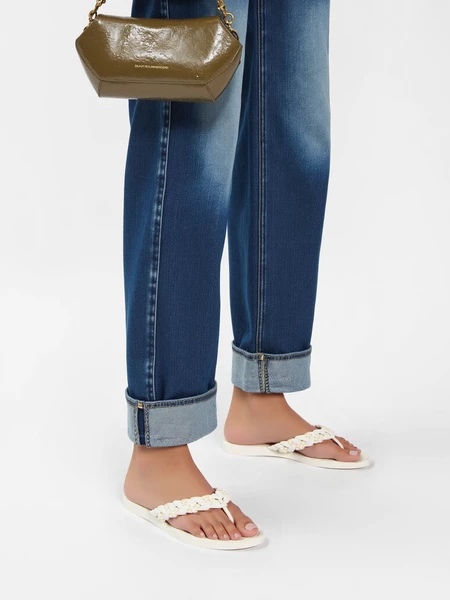 Damskie Klapki PEARLSTEP WHITE