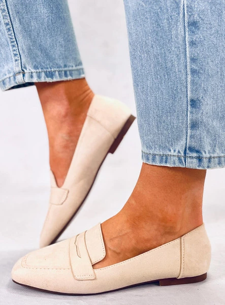 Mokasyny zamszowe klasyczne CLASS BEIGE