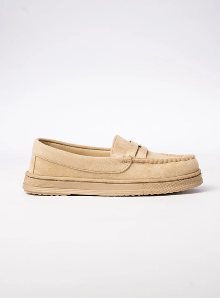 Damskie Mokasyny – Beżowe, Zamszowe Martina BEIGE