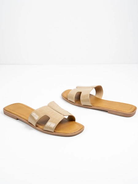 Klapki Sasa w kolorze Khaki