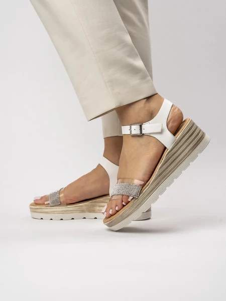 Sandały Aura White