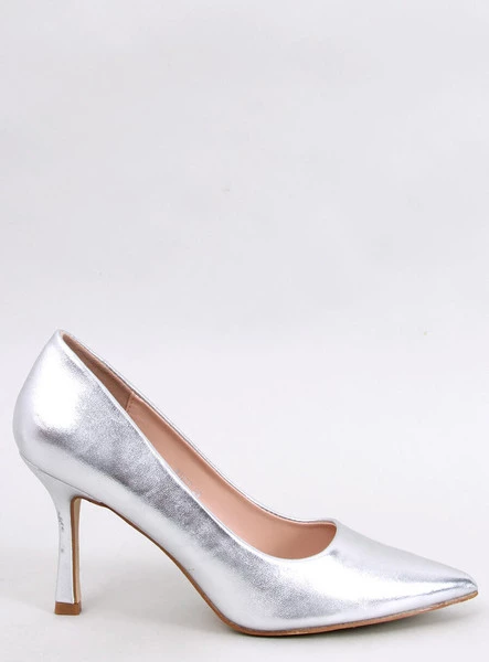 Szpilki damskie licowe AURORA SILVER