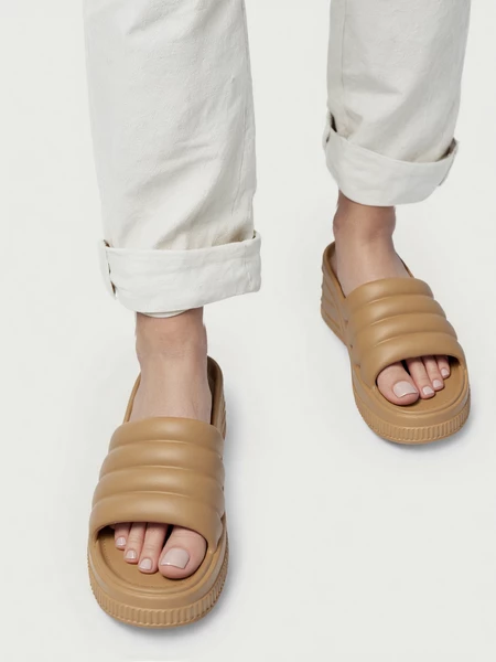 Damskie Klapki NOVA KHAKI