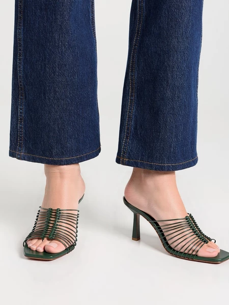 Klapki Eleganza zielony