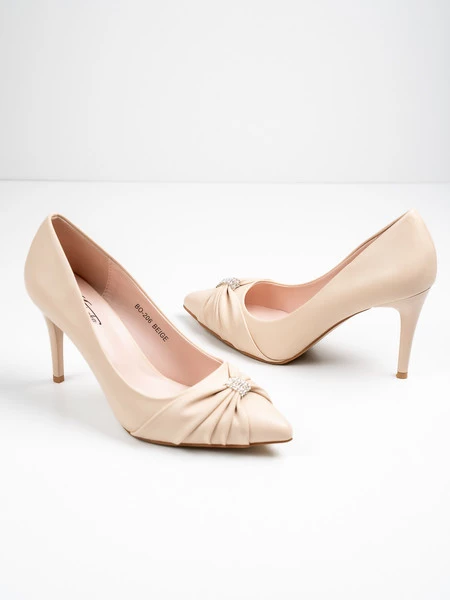 Modne Szpilki damskie - Vespera Beige