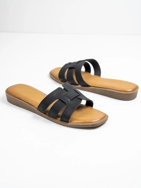 Modne klapki damskie Limoncello w kolorze Black