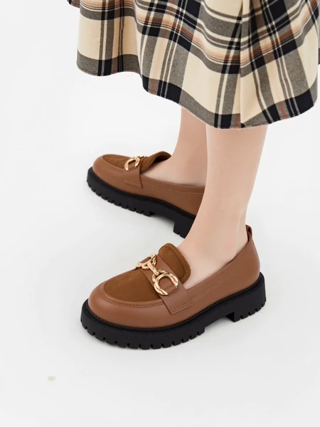 Mokasyny Damskie Camel