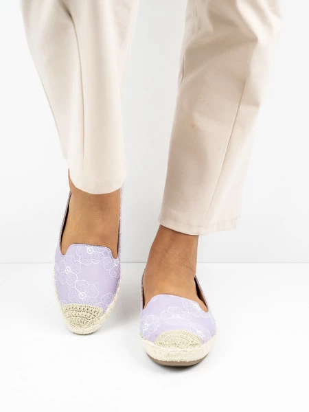 Modne espadryle damskie w kolorze Viola