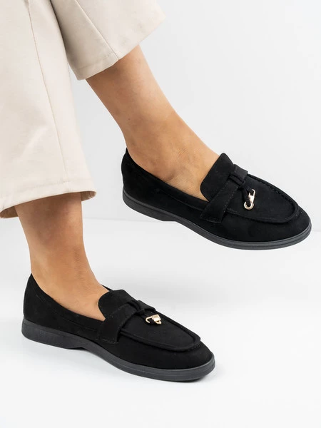 Modne mokasyny damskie w kolorze Black