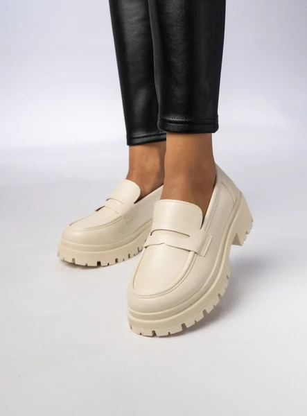 Damskie Mokasyny – Kremowe MILANO BEIGE