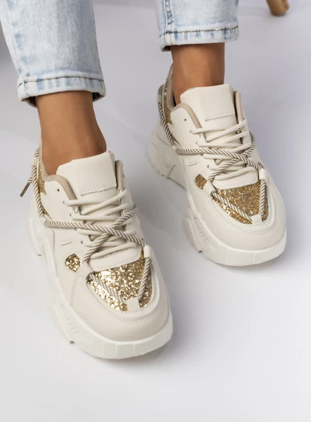 Damskie Sneakersy – Złote LUMIA BEIGE