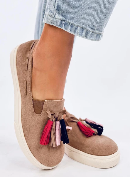 Trampki z frędzlami SALMA KHAKI