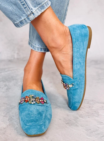 Mokasyny z cyrkoniami DAVITIAN BLUE