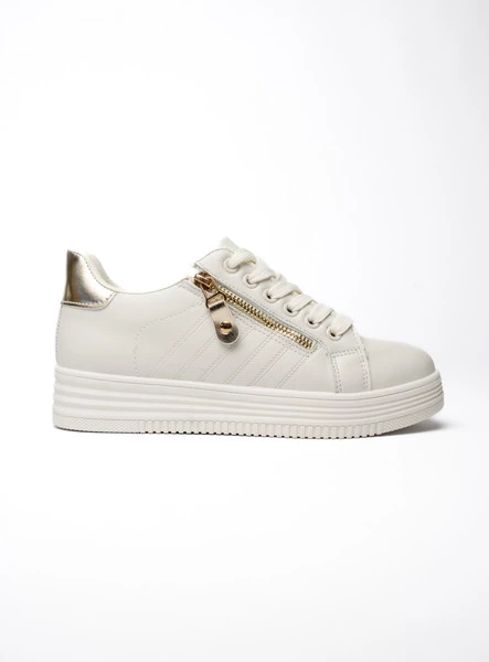 Damskie Sneakersy SAVONA BEIGE – Stylowe Buty na Platformie