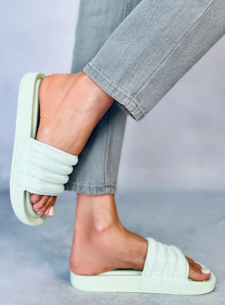 Klapki damskie MINNO LT.GREEN