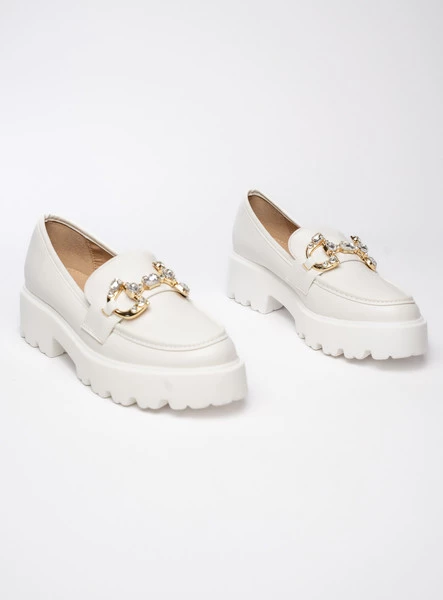 Damskie Mokasyny ELEGANZE WHITE