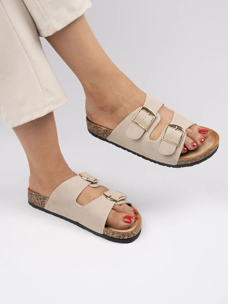 Kozaki damskie eleganckie w kolorze Beige