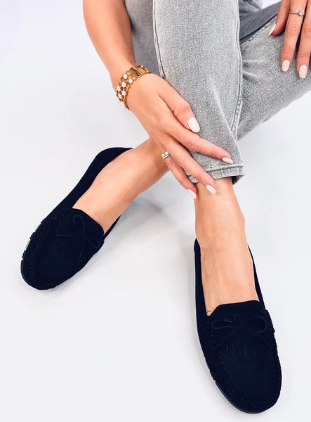 Mokasyny zamszowe MOUTON BLACK