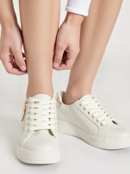 Damskie Sneakersy SAVONA BEIGE – Stylowe Buty na Platformie