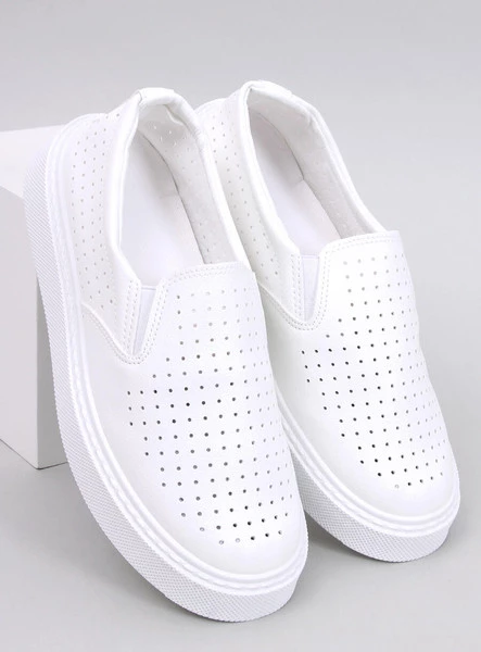 Trampki slip-on ażurowe TOWNS WHITE