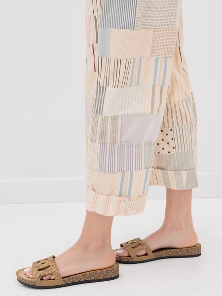 Damskie Ażurowe Klapki CELEST BROWN