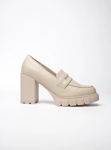 Damskie Botki BEIGE PU