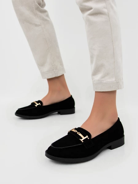 Damskie Loafersy EVANA BLACK – Klasyczna Czerń z Eleganckim Akcentem