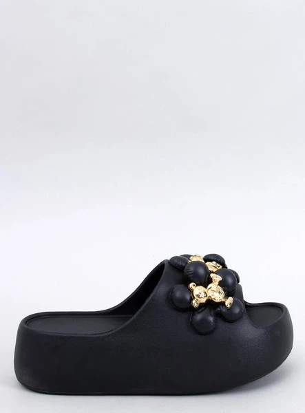 Klapki gumowe na platformie DEVAU BLACK