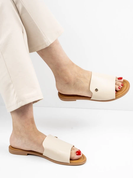 Klapki Marsylia w kolorze Beige