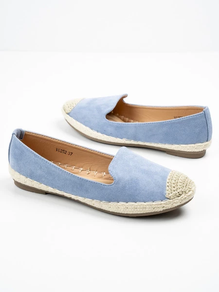 Modne espadryle damskie w kolorze Celeste