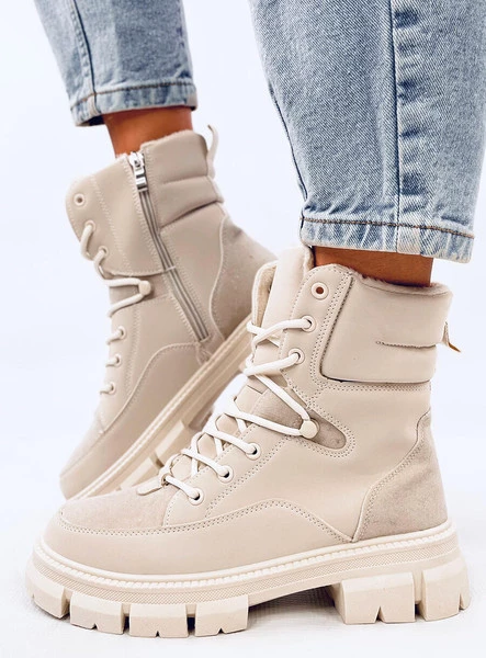 Botki sznurowane ocieplane TOREY WHITE II GATUNEK