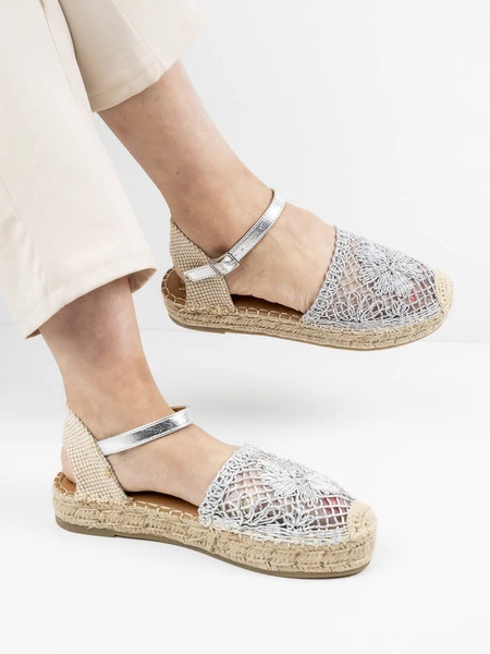 Espadryle Gama w kolorze Silver