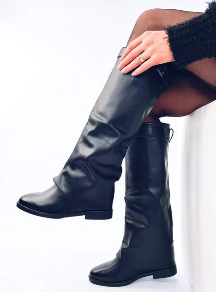 Kozaki z podwójną cholewką ANNSE BLACK