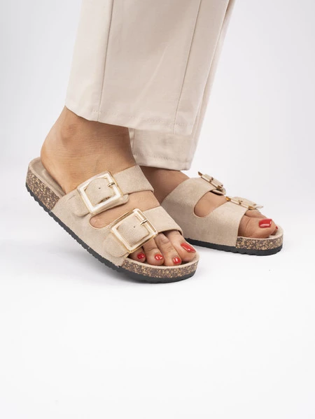 Sneakersy damskie eleganckie w kolorze Khaki