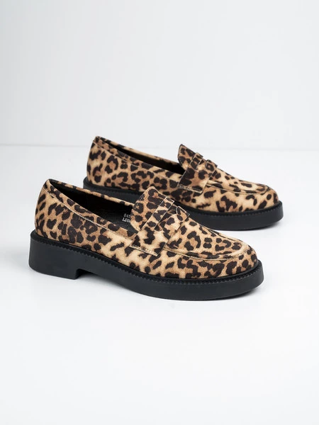 Mokasyny damskie eleganckie w kolorze Leopard