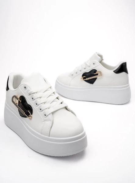 Damskie Sneakersy MIA WHITE/BLACK – Kontrastowy Design i Miejski Szyk