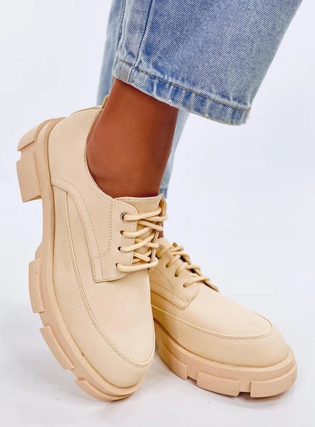 Mokasyny na wysokiej podeszwie UNNA YELLOW