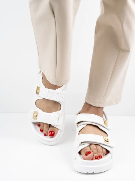 Modne Sandały damskie - Solarie White