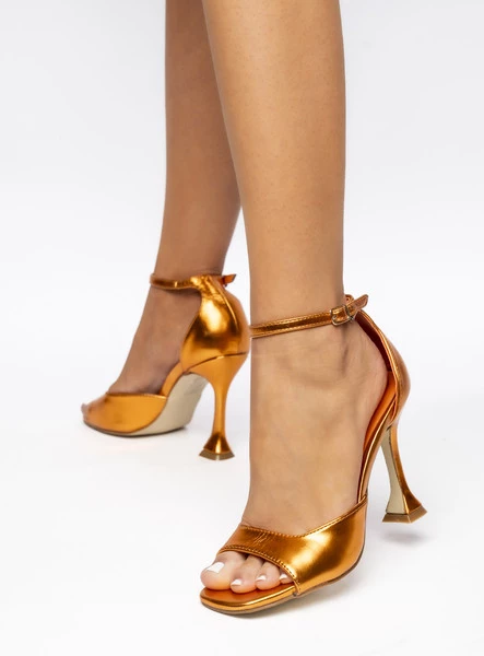 Damskie Sandały NOELA ORANGE – Eleganckie Buty na Obcasie