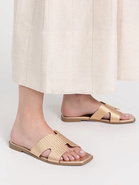 Damskie Klapki CHAMPAGNE