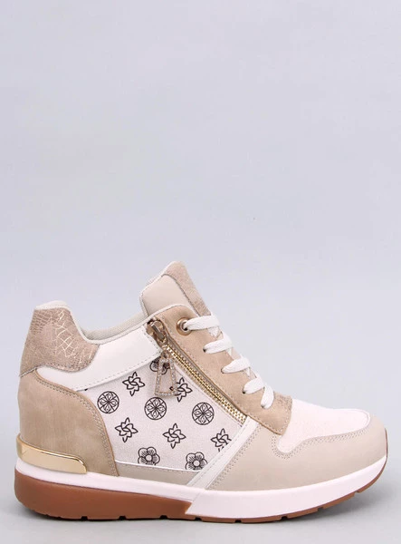 Sneakersy na koturnie TELTS BEIGE
