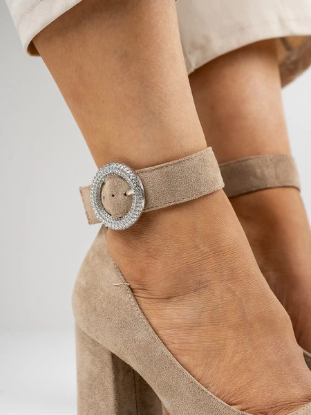 Modne czółenka w kolorze Khaki