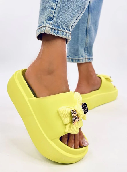 Klapki z misiem LILOO YELLOW