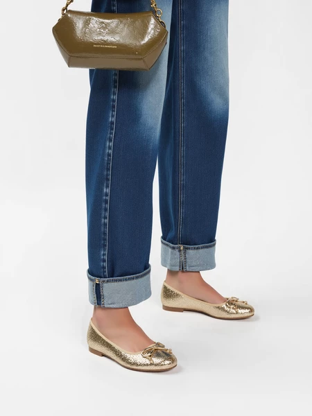 Damskie Baleriny ELVINA - GOLD