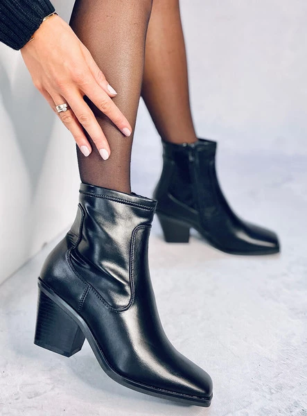 Botki na obcasie ARYA BLACK