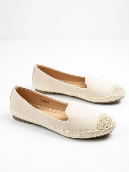 Modne espadryle damskie w kolorze Beige