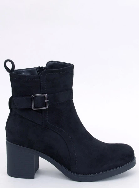 Botki na szerokim obcasie RENNIA BLACK