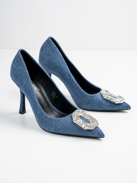 Modne czółenka damskie w kolorze Jeans