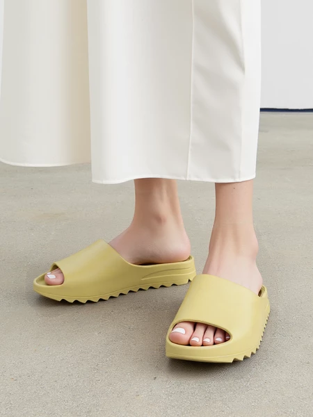 Damskie Klapki SLIDE COMFY GREEN